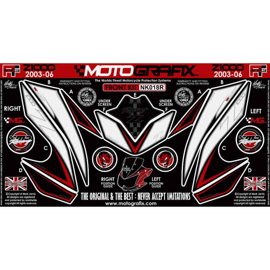 モトグラフィックス ボディパッド FRONT Z1000 MT-NK018R