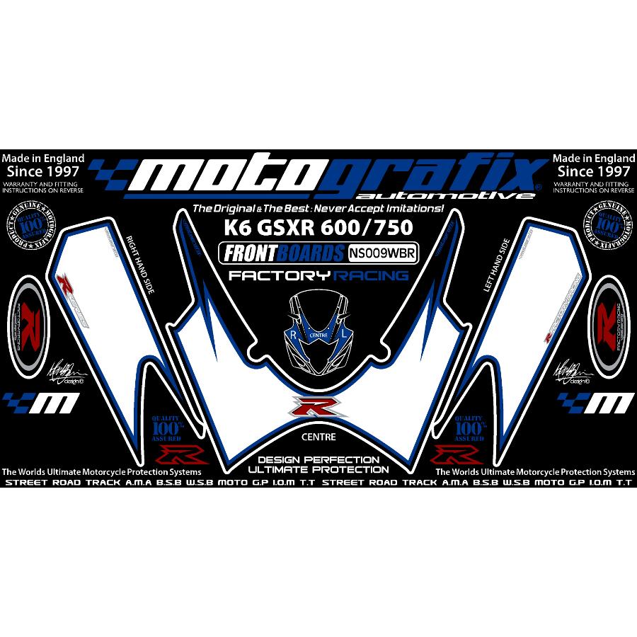 モトグラフィックス ボディパッド FRONT GSX-R600/750 K6/K7 MT-NS009WBR