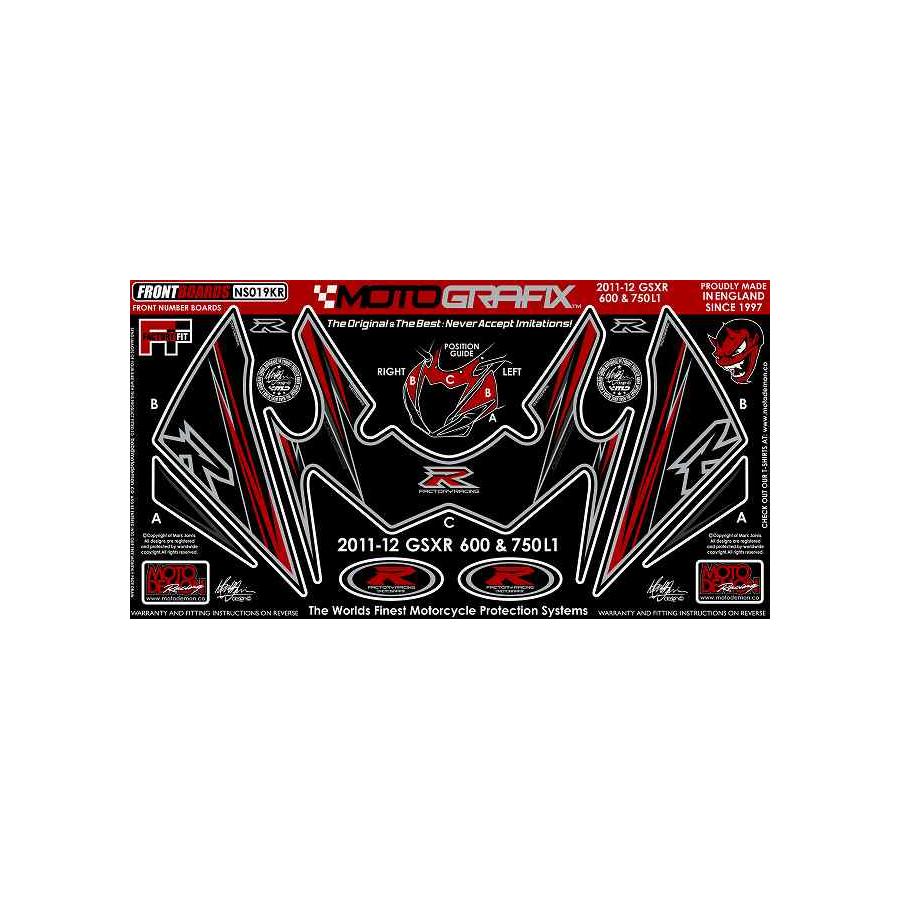 モトグラフィックス ボディパッド FRONT GSX-R600/750 L1/L2 MT-NS019KR