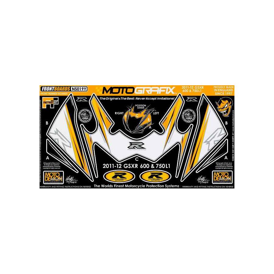 モトグラフィックス ボディパッド FRONT GSX-R600/750 L1/L2 MT-NS019Y