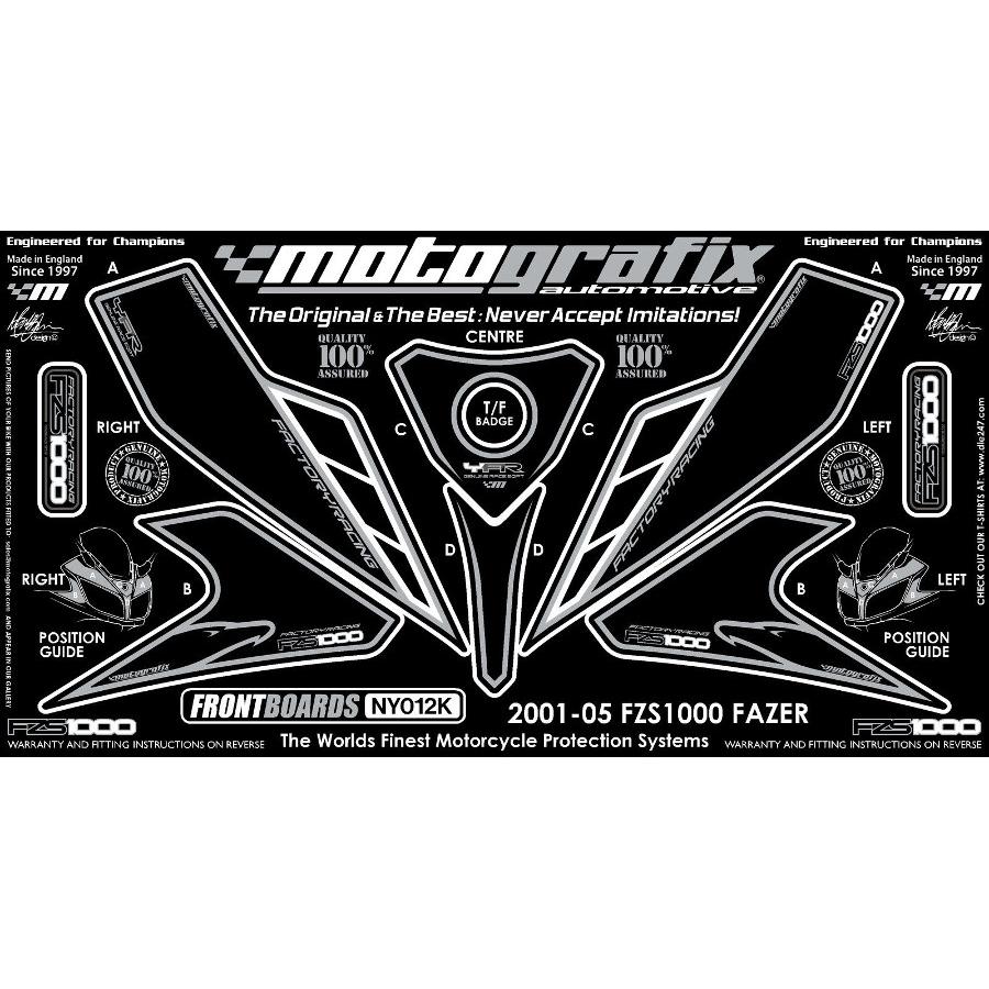 モトグラフィックス ボディパッド FRONT FZS 1000 FAZER MT-NY012K