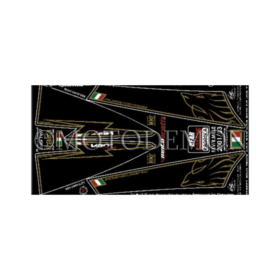 モトグラフィックス ボディパッド REAR RSV1000/R MILLE MT-RA001KA