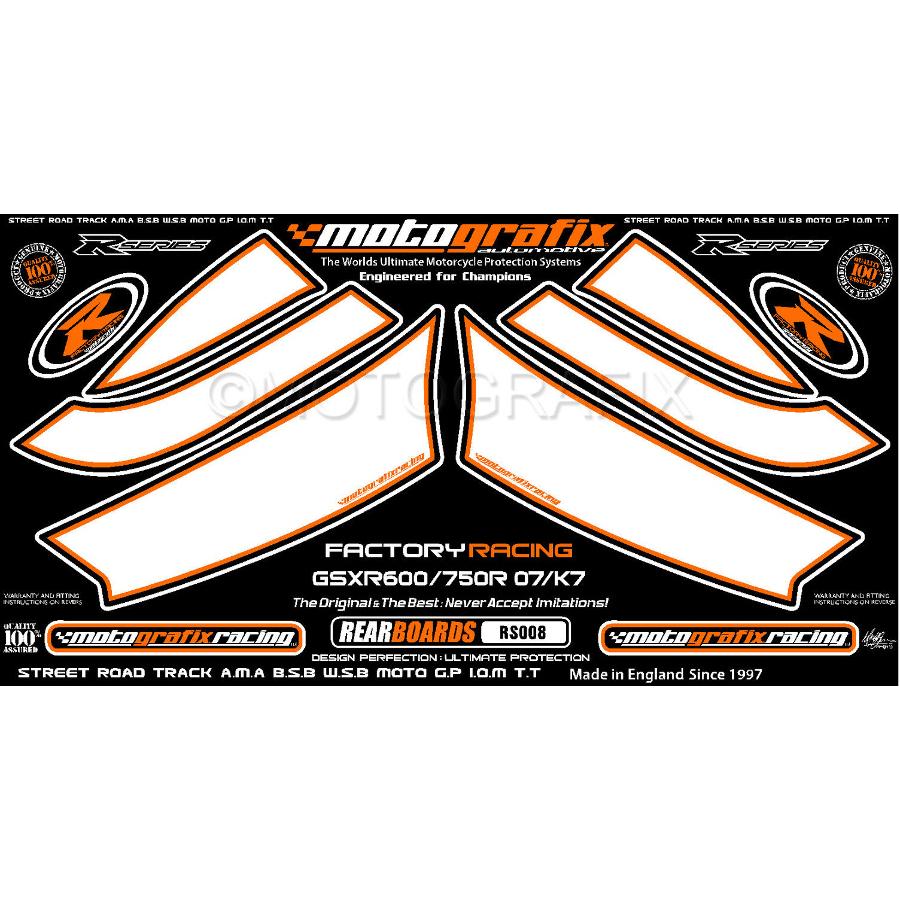 モトグラフィックス ボディパッド REAR GSX-R600/750 K6/K7(06/07 MT-RS008WO