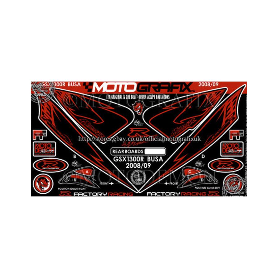 モトグラフィックス ボディパッド REAR GSX1300R隼 MT-RS017KO
