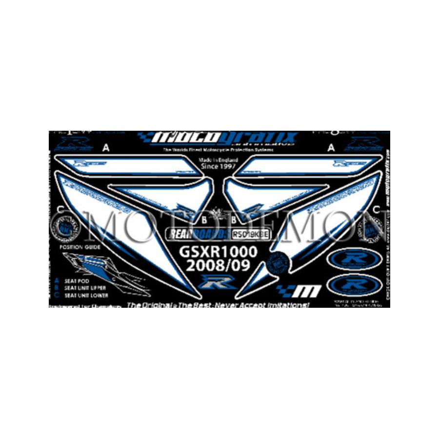 モトグラフィックス ボディパッド REAR GSX-R1000 K9/L1 MT-RS019KBE