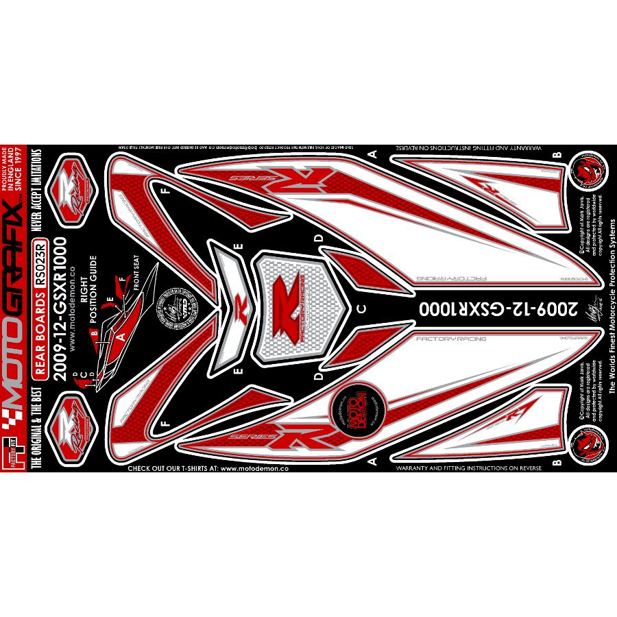 モトグラフィックス ボディパッド REAR GSX-R1000 L2 MT-RS023R