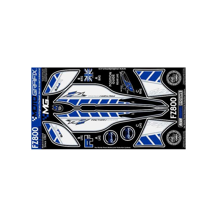 モトグラフィックス ボディパッド REAR FZ8 MT-RY016WB