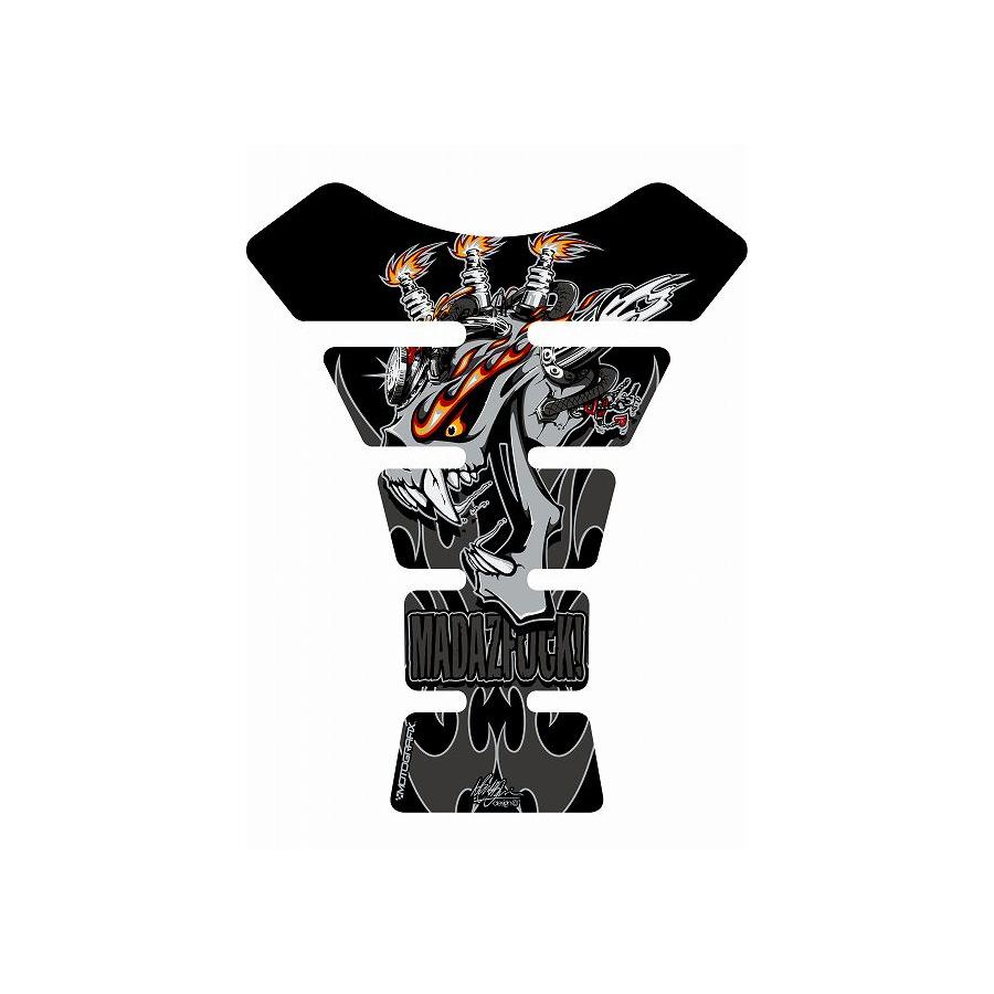 モトグラフィックス タンクパッド ブラック STREET SPINE MT-ST020K