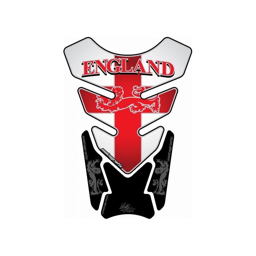 モトグラフィックス タンクパッド ENGLAND レッド/ホワイト STREET QUADPAD MT-ST088