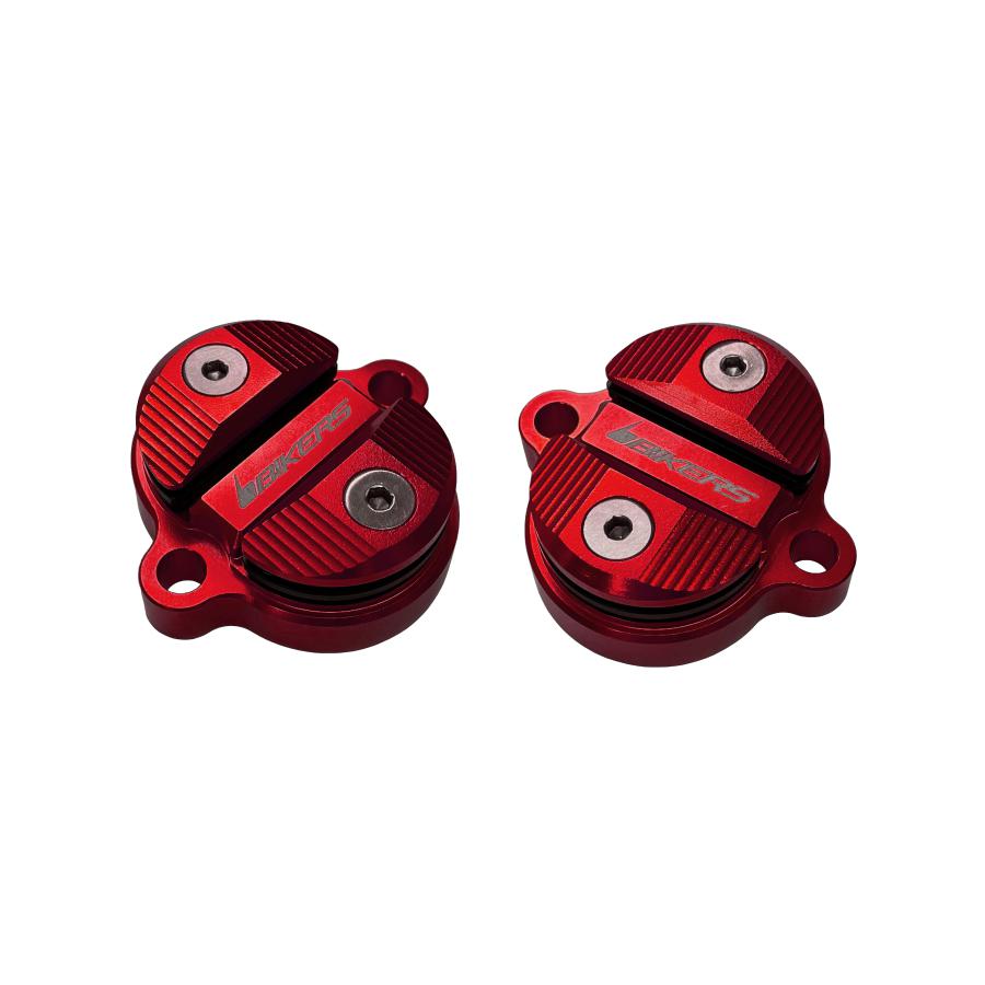 BIKERS (バイカーズ) タペットカバー 2個 レッド Z125 PRO KSR PRO K0134-RED|バイク・車パーツ プロト