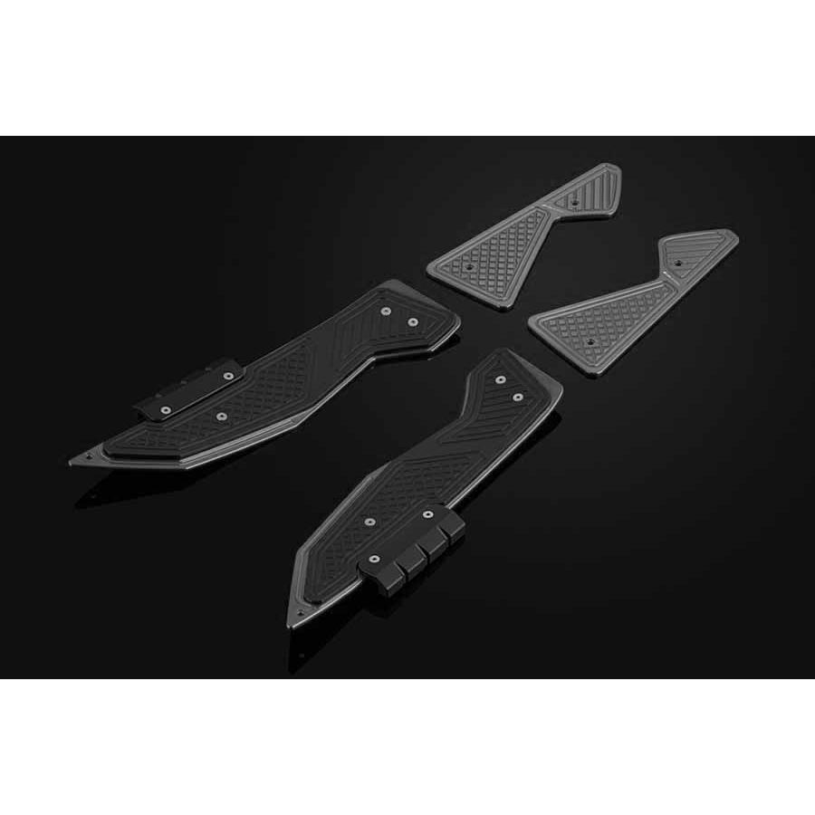 BIKERS (バイカーズ) フットプレート 左右セット グレー/ブラック NMAX Y0226-GRY-BLK
