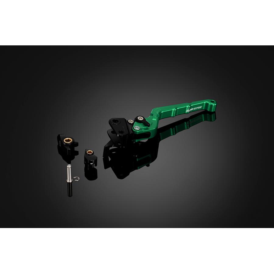 BIKERS (バイカーズ) 可倒式 アジャスタブル ブレーキレバー 左 グリーン トリシティ TRICITY125 TRICITY155 Y0102-GRN