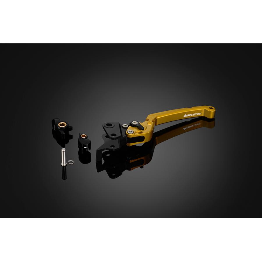 BIKERS (バイカーズ) 可倒式 アジャスタブル ブレーキレバー 左 ライトゴールド トリシティ TRICITY125 TRICITY155 Y0104-LGD