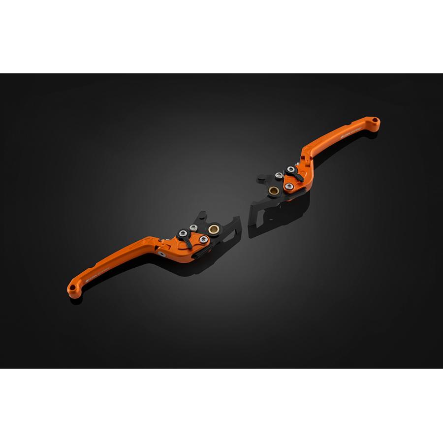BIKERS (バイカーズ) レバーセット 可倒式 フラットタイプ オレンジゴールド FORZA H1020-OGD