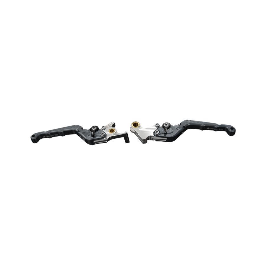 BIKERS (バイカーズ) 可倒式 アジャスタブル レバーセット グレー グロム GROM モンキー125 MONKEY125 CB250R/CB125R H0989-GRY