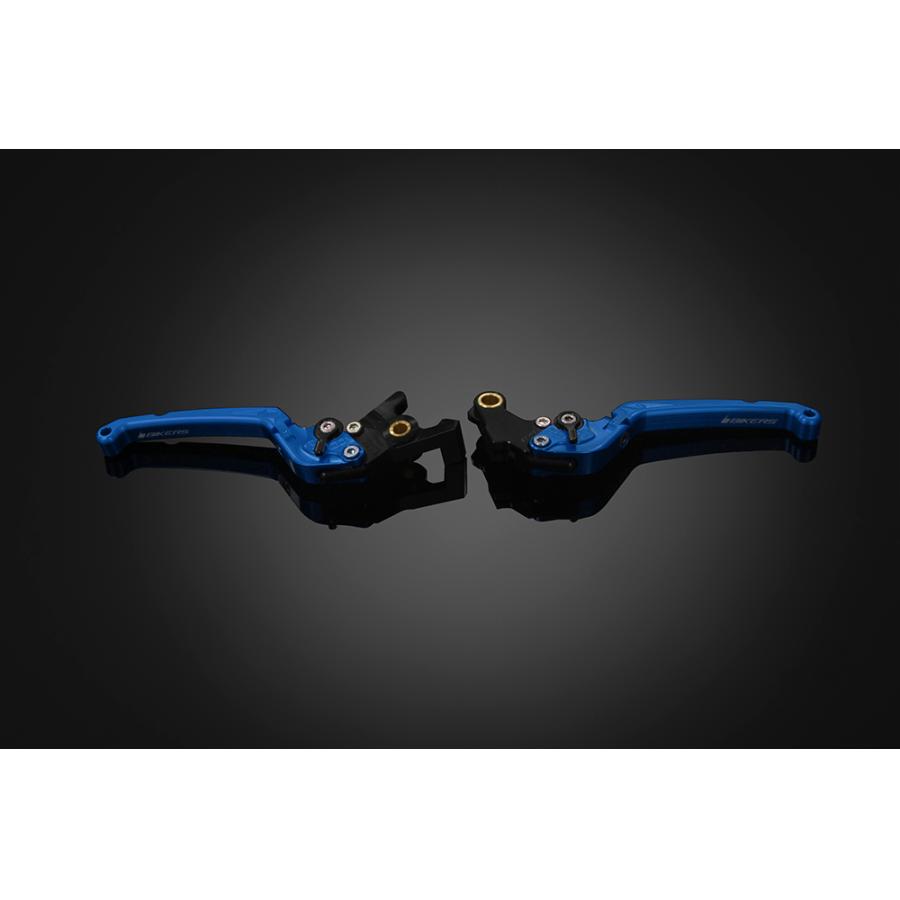 BIKERS(バイカーズ) ブレーキ クラッチ レバー レブル250 CBR400R アルミビレット 可倒式 6段階調整 フラット ブルー BK-H0995-BLU