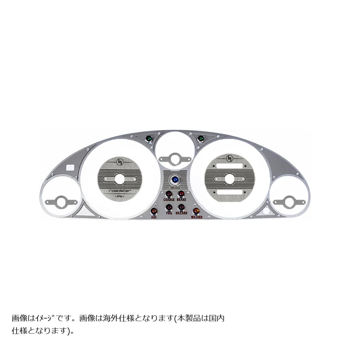 ジャスパフォーマンス メーターパネル(クラスターベゼル) ヴィンテージ2レイヤースタイル ステンレスヘアライン/ミラートリム NA8C 2254