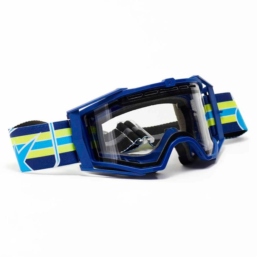 [特価品]アリート 8K ENDURO ゴーグル フレーム：ブルー/レンズ：ダブル クリア/ストラップ：ストライプ 14960-EAG