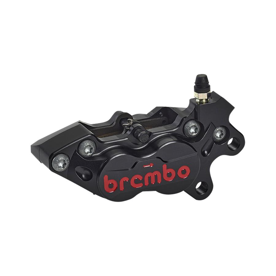 brembo (ブレンボ) P4-40RB アキシャル CNC 4P キャリパー ブラックアルマイト レッドロゴ 右 アルミピストン 20-4756-67