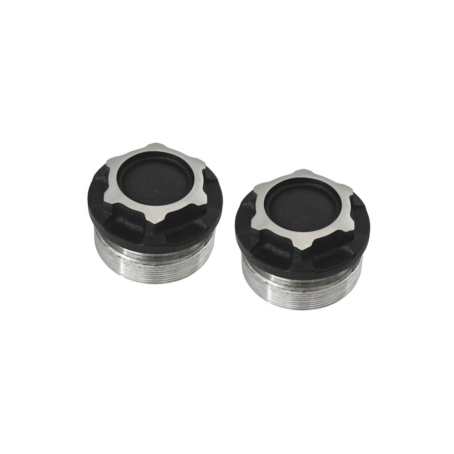 Motone(モートーン) フロントフォークキャップ CAPOS アルミ ブラック/ポリッシュ T120 (16-25) SpeedTwin900 (19-24) スクランブラー Scrambler900 (19-25) MMU626
