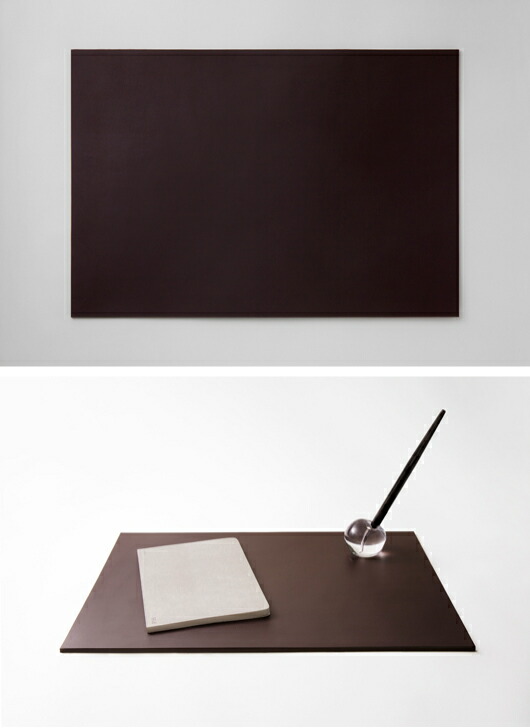 Leather Desk Mat S Black Dark Brown Stationery Interior Gift Present