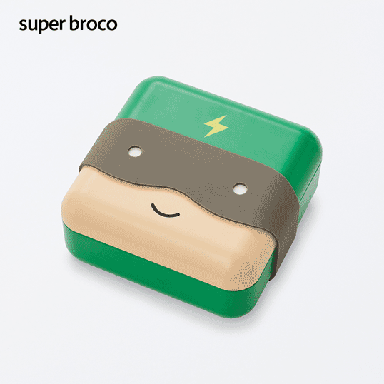 SUPER HERO LUNCH BOX（super broco）スーパーヒーローランチボックス（スーパーブロコ）シリコーンバンドのマスクを付けて、ヒーローに変身するランチボックスアウトドア 運動会 レジャーお弁当箱高度な塗装技術によるスムースな手触り画像