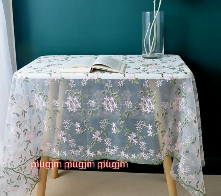 透かし テーブルクロス 長方形 刺繍 レース 柔らかく花柄のテーブルカバー テーブルマット部屋 宴会場 結婚式 食事 節日 マルチカバー クラシックなデザイン 素敵な色 可愛い ボタニカル 柄 ソファー 家具 家電 多用途カバー