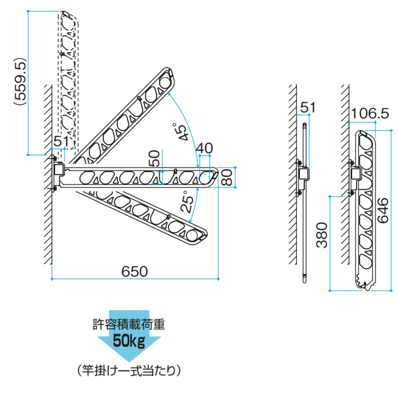 送料無料 たて収納式標準タイプ 物干竿の竿掛け ベランダ テラスで洗濯物干し 洗濯用品 7連 屋外用 壁付け収納で省スペース 2本セット 壁直付け型 2本セット 竿掛け 壁直付け型 荷重50kg Sakb 02kl エクステリア通販プルーマガーデン