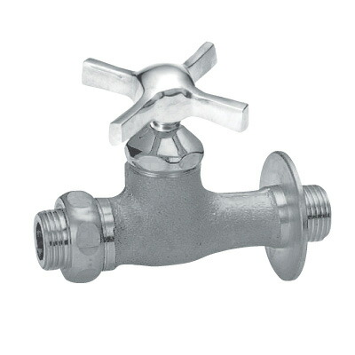 送料無料 ホース接続 水栓 立水栓 ハンドル Nシリーズ 立水栓向け ベロアメッキ ホース取付 接続用 補助蛇口 蛇口 水栓 散水栓 Nシリーズ おしゃれ 飾り水栓 エクステリア通販プルーマガーデン N213 補助水栓 ウェッジクロス ハンドル