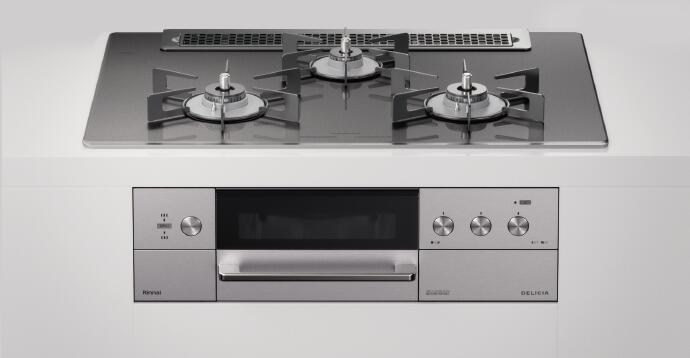【都市屁っ放り】リンナイ デリシア ビルトインガスコンロ ツィードしろがね色 幅75糎 3V蓄電池手合い ココット嘱する RHS71W30E15RCSTW-13A