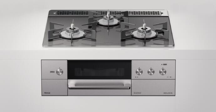 【都市屁っ放り】リンナイ ビルトインガスコンロ デリシア ツィードしろがね色 幅60糎 3V蓄電池手合い ココット嘱する RHS31W31E15RCSTW-13A