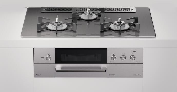 【プロパンガス】リンナイ デリシア ビルトインガスコンロ ツィードしろがね色 幅75糎 3V蓄電池印字機 ココット嘱する RHS71W31E15RCSTW-LPG