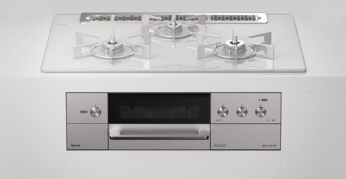 【プロパンガス】リンナイ デリシア ビルトインガスコンロ アローズホワイト 幅75糎 3V蓄電池印字機 ココット嘱する RHS71W31E14RCSTW-LPG