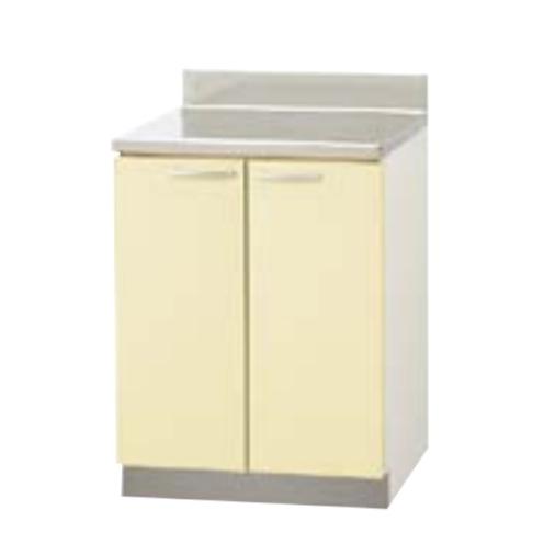 TAY-60C クリナップ イエロー 木キャビキッチン さくら 調理台 底板ステンレス貼り 棚板1段 間口60cm