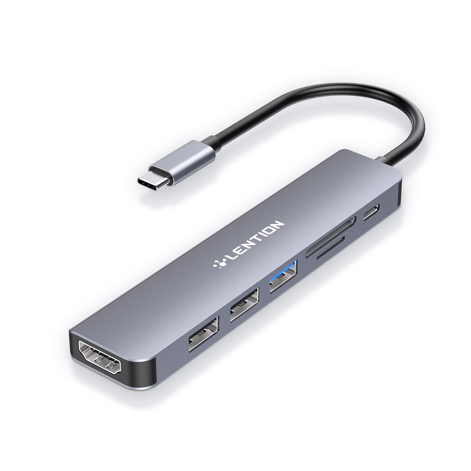 【楽天市場】LENTION 7in1 USB C ハブ CB-CE18 USB3.0 Micro SD/SDカードリーダー 100W PD給電 ...