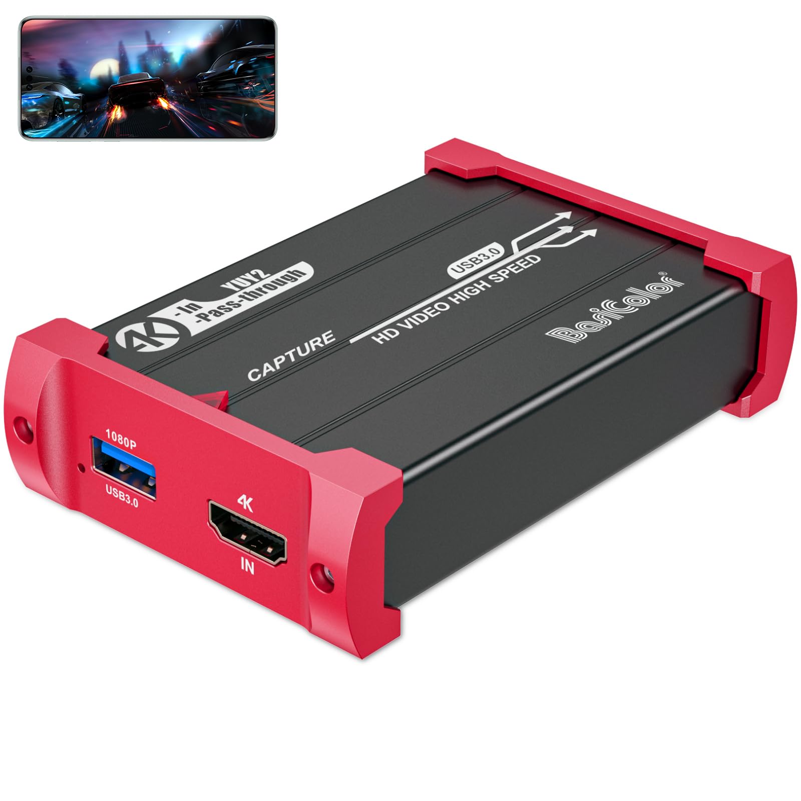楽天市場】Basicolor キャプチャーボード HDMI USB3.0 1080P