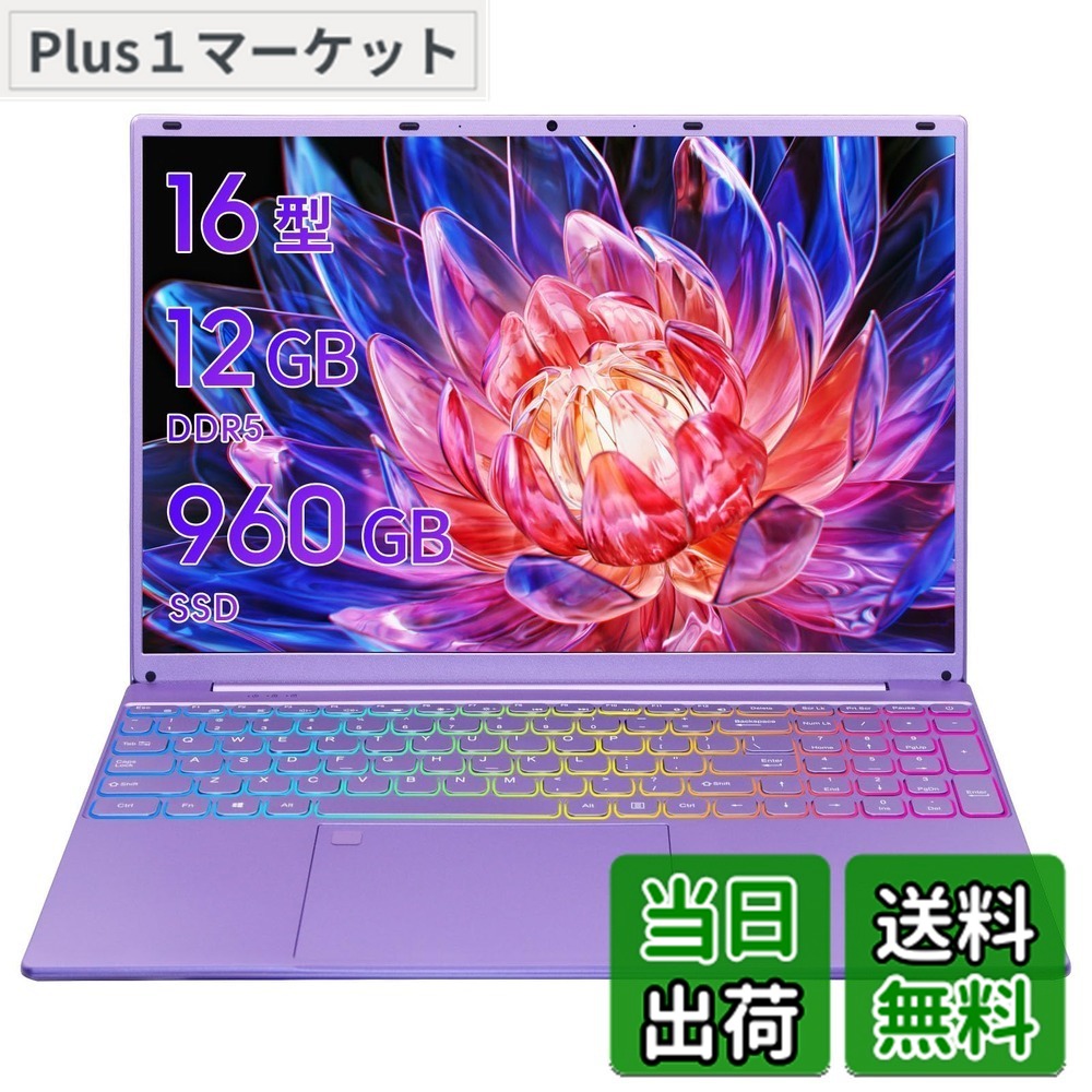 【貨物輸送無料】SERYUB 16型 大画面 万覚え帳マイコン/1920*1200 IPS液晶/インテル先っちょ弾丸道路中央処理装置 Alder Lake-N N95/Windows11 \u0026 Office2019 すべり出し築き上げる不必要/4粍超薄ベゼル/180度回転させる能力のある /12G記憶装置弾丸道路SSD/未経験者向け分かりやすい取りまわし 大大きさ御役目青写真向け高性能 (960G, パープル)