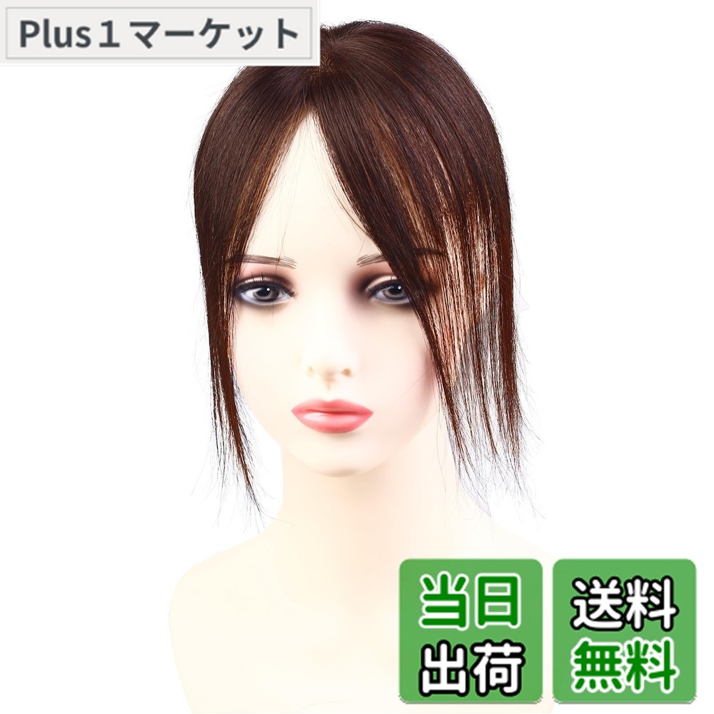 【送料無料】YOYO 部分ウィッグ 人毛 女性 総手植え リアル人工頭皮 ヘアピース 医療用 部分かつら レディース 自然 薄毛隠し 脱毛症 通気性 ショート ナチュラル センター分け ネットサイズ横5cm縦8cm 色：栗色、サイズ：25cm