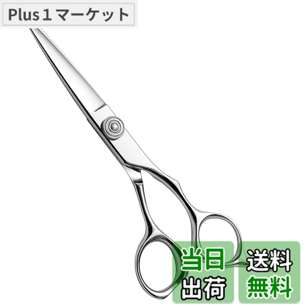 【送料無料】AOLANDUO髪切りはさみ（6インチ）-非常にシャープ-オフセットデザイン日本のJP440Cステンレス鋼の髪切りはさみバーバー＆サロンスタイリストのための-滑らかな動き細やかな職人技理髪師はさみ 色：シルバーホワイト、サイズ：5.5 Inch-Right