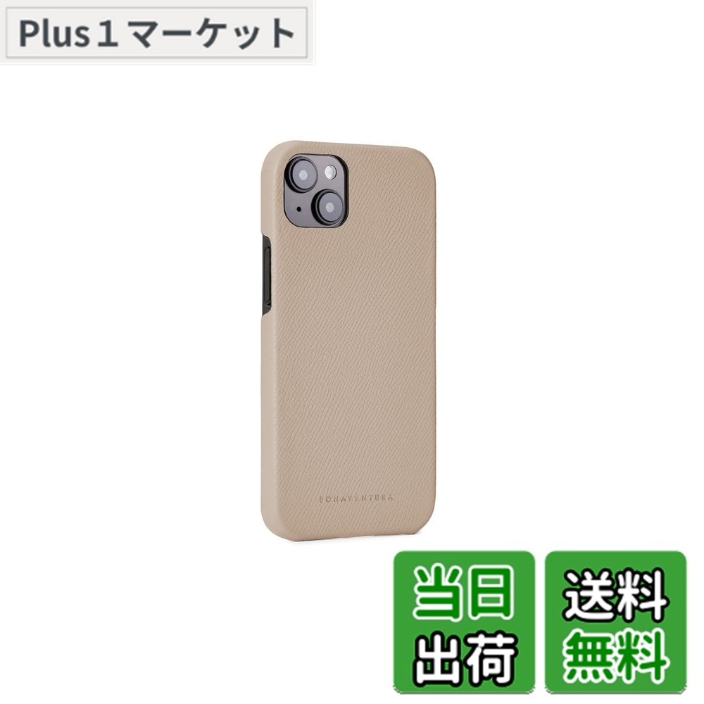 【送料無料】【BONAVENTURA】バックカバーケース ノブレッサレザー iPhone14Plus BBCN14PL 色:グレージュ、サイズ:iPhone 14 Plus|Plus1マーケット店
