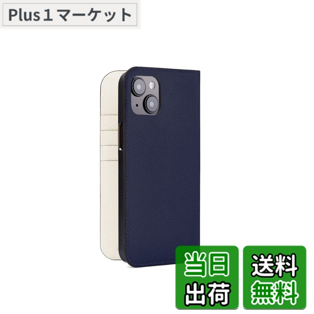 【送料無料】【ボナベンチュラ】 ダイアリーケース [iPhone 14 Plus, ネイビー x ホワイト] スマホケース ヨーロッパ最高級レザー 本革 MagSafe対応 プレゼント ギフト iPhone 14 Plusケース BODN14PL-NAWH 色：ネイビー x ホワイト、サイズ：iPhone 14 Plus｜Plus1マーケット店