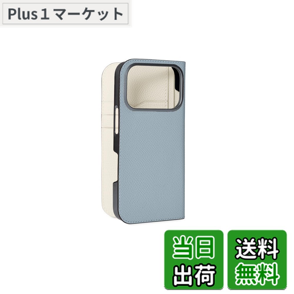【送料無料】【ボナベンチュラ】ダイアリーケース ノブレッサレザー for iPhone 17 Pro BODN17P 色：ブルーリン x ホワイト、サイズ：iPhone 17 Pro