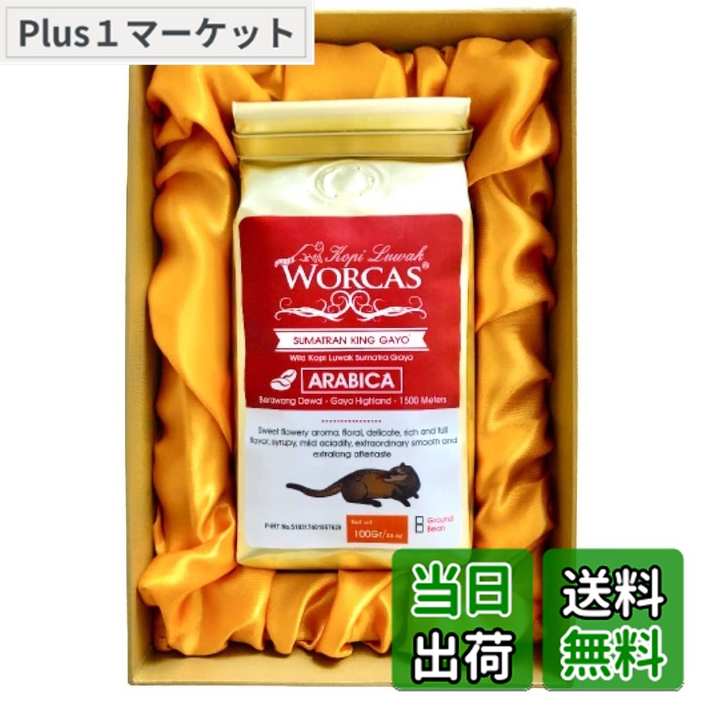 【送料無料】WORCAS 【豆のまま/100g】 スマトラ産 コピルアク ジャコウネコ コーヒー 豆 アラビカ ギフト プレゼント 高級 希少 焙煎コーヒー豆 コピルアック インドネシア… 5,902円