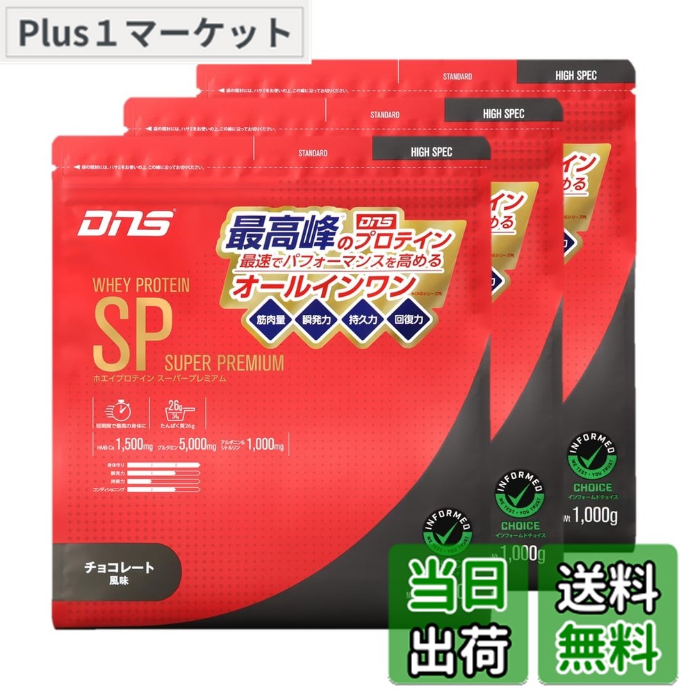 【貨物輸送無料】DNS ホエイプロテイン SP (百貨店割り増し金) 黒茶味わい 1000gx3袋 国内生み出すこと HMB グルタミン アルギニン シトルリン オールインワン 短期間 リカバリー 筋トレ 水で飲める