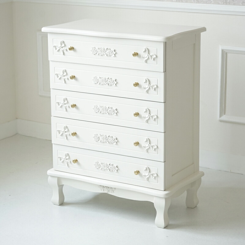 楽天市場】収納家具 チェスト 4段 猫脚 姫系 姫家具 アンティーク ガー