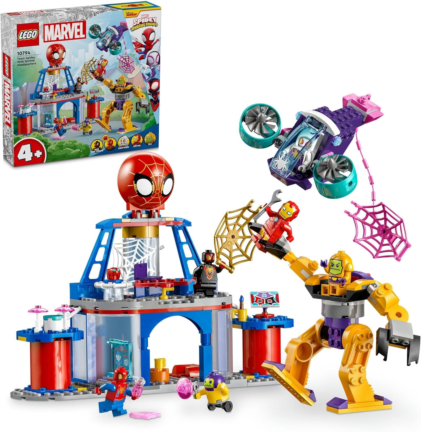 レゴ LEGO マーベル スパイディともの凄まじいなかまたち 野球クラブ スパイディ:ウェブスピナーひみつきち 10794 手あそび