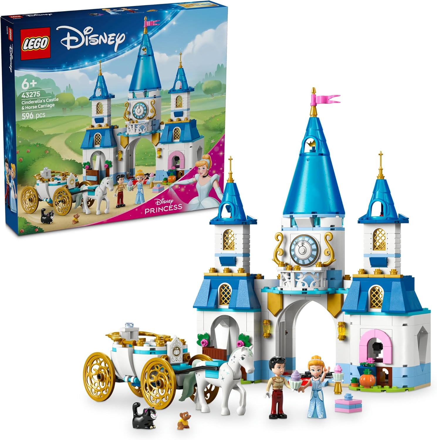 レゴ LEGO ウォルトディズニー姫御前 シンデレラのおしろと荷馬車 43275 手あそび