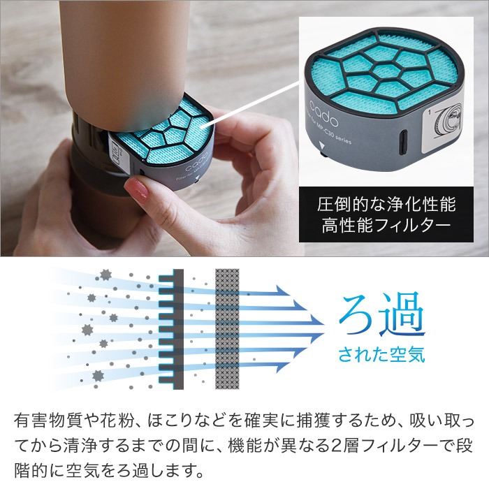 【楽天市場】ポータブル 空気清浄機 cado LEAF Portable カドー リーフ MP-C30 タバコ 花粉 除菌 PM2.5 USB