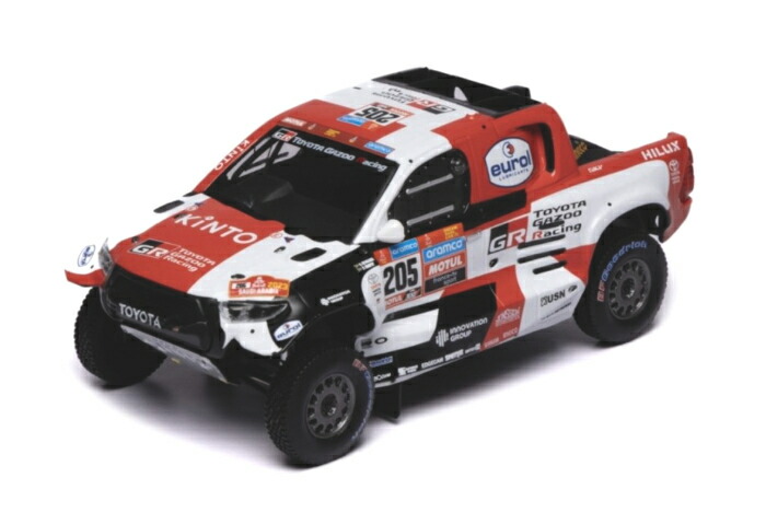 ixo（イクソ） 1/43 トヨタ GR DKR ハイラックス T1+ (GR) 2023 ダカールラリー #205 G.ド・ヴィリエール/D.マーフィー ミニカー