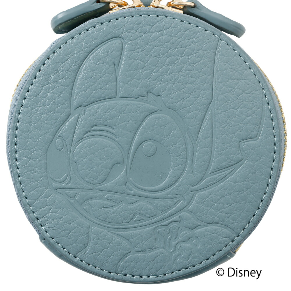 楽天市場】Disney リロ＆スティッチ オスマシ デザイン レザー スティッチ 牛革 本革 ラウンドポーチ ポーチ コスメポーチ コインケース  チャーム キーホルダー バレンタイン ギフト : PlusAnq
